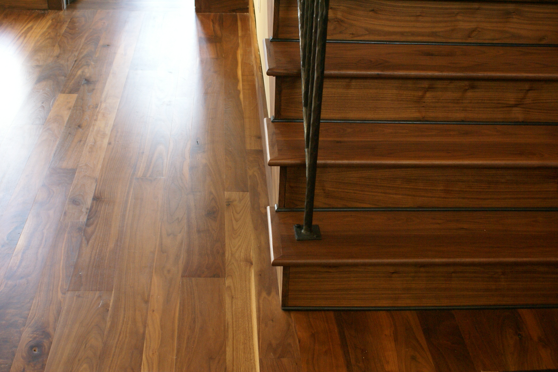 Pre-Finished Hardwood Flooring - Stair Treads and Handrails to Match
