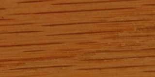 Oak, Red (O) Face Grain with Clear Lacquer (L) Finish